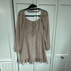 Forever 21 Pink Floral Long Sleeve Dress